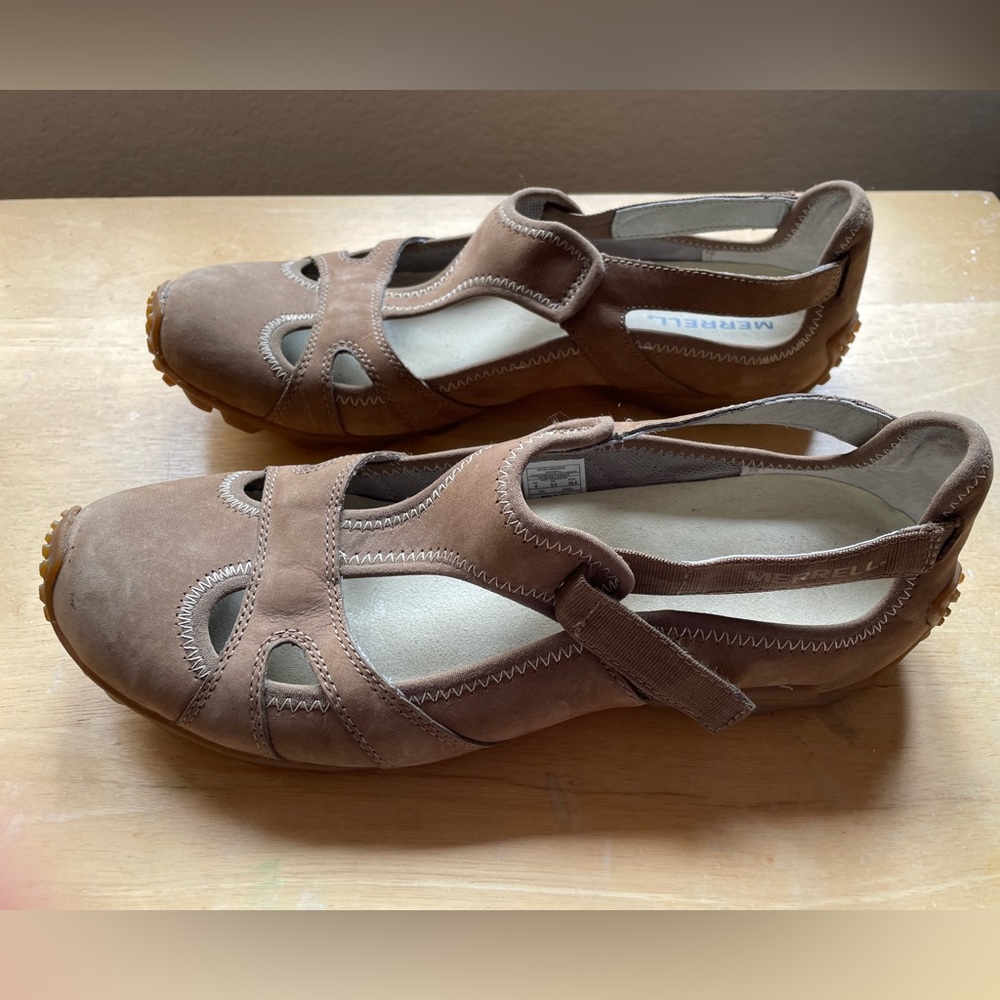 Merrell Abyss Kangaroo Nubuck Slip-On - size 8